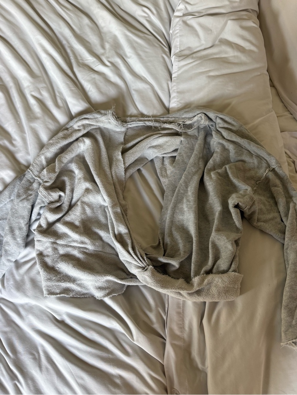 Aerie (discontinued) Grey Weekend Pretty Back (Open-Back Twist) Sweatshirt-Large